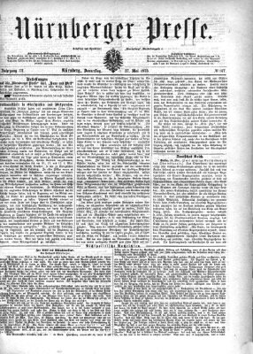 Nürnberger Presse Donnerstag 27. Mai 1875
