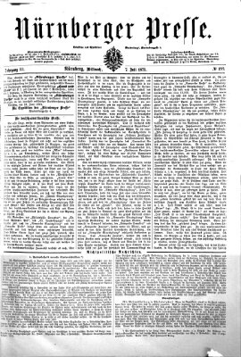 Nürnberger Presse Mittwoch 7. Juli 1875