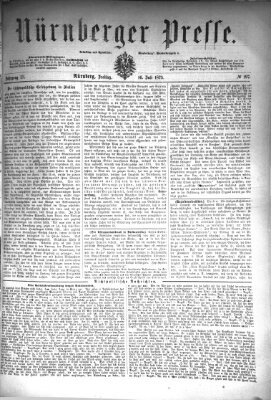 Nürnberger Presse Freitag 16. Juli 1875