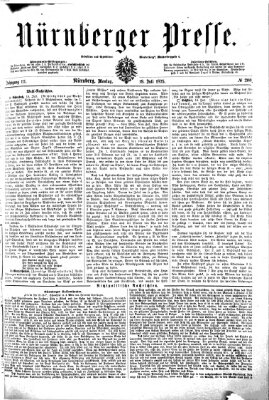 Nürnberger Presse Montag 19. Juli 1875
