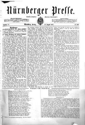 Nürnberger Presse Freitag 27. August 1875