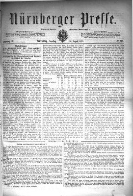 Nürnberger Presse Samstag 28. August 1875