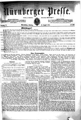 Nürnberger Presse Dienstag 31. August 1875