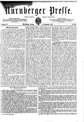 Nürnberger Presse Freitag 10. September 1875