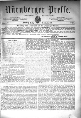 Nürnberger Presse Freitag 17. September 1875