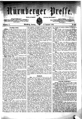 Nürnberger Presse Sonntag 19. September 1875