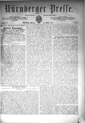 Nürnberger Presse Montag 25. Oktober 1875