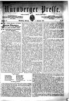 Nürnberger Presse Mittwoch 3. November 1875