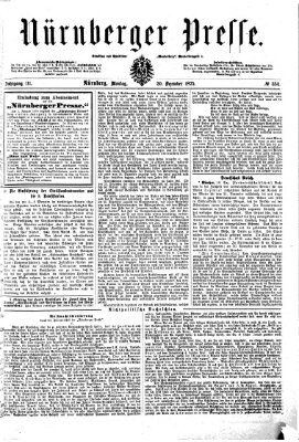 Nürnberger Presse Montag 20. Dezember 1875