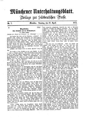 Süddeutsche Presse Sonntag 18. April 1875