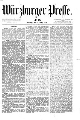 Würzburger Presse Montag 22. März 1875
