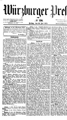 Würzburger Presse Freitag 16. Juli 1875