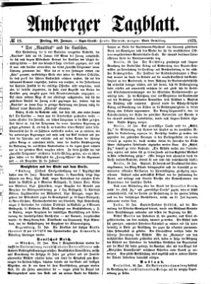 Amberger Tagblatt Freitag 22. Januar 1875