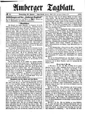 Amberger Tagblatt Donnerstag 28. Januar 1875