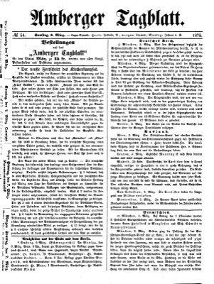 Amberger Tagblatt Samstag 6. März 1875