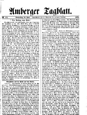 Amberger Tagblatt Donnerstag 10. Juni 1875
