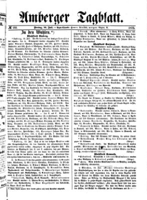 Amberger Tagblatt Freitag 16. Juli 1875