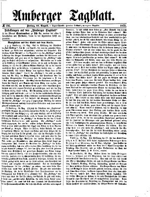 Amberger Tagblatt Freitag 27. August 1875