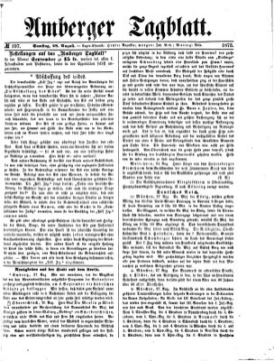 Amberger Tagblatt Samstag 28. August 1875
