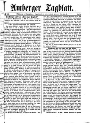 Amberger Tagblatt Mittwoch 1. September 1875