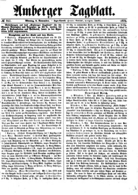 Amberger Tagblatt Montag 8. November 1875