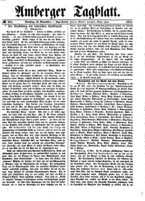 Amberger Tagblatt Dienstag 16. November 1875