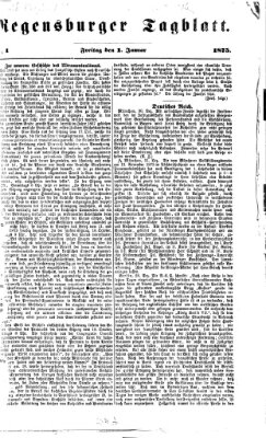 Regensburger Tagblatt Freitag 1. Januar 1875