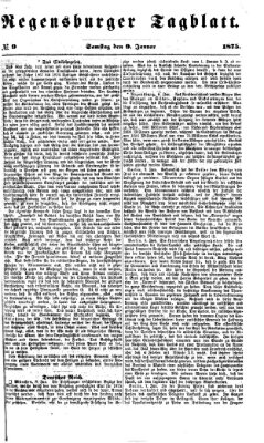 Regensburger Tagblatt Samstag 9. Januar 1875