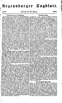 Regensburger Tagblatt Freitag 22. Januar 1875