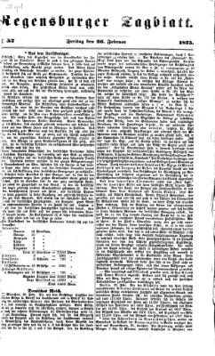 Regensburger Tagblatt Freitag 26. Februar 1875