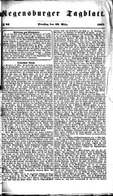 Regensburger Tagblatt Dienstag 23. März 1875