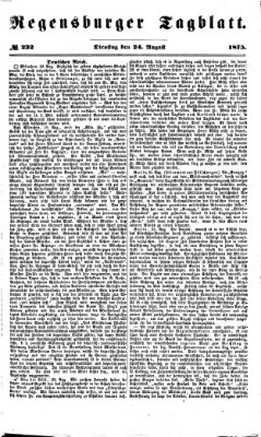 Regensburger Tagblatt Dienstag 24. August 1875
