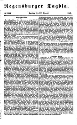 Regensburger Tagblatt Freitag 27. August 1875