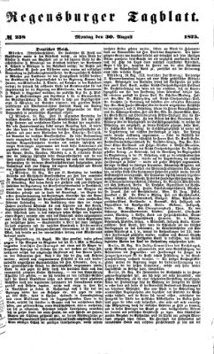 Regensburger Tagblatt Montag 30. August 1875