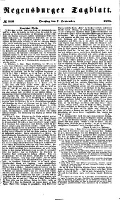 Regensburger Tagblatt Dienstag 7. September 1875