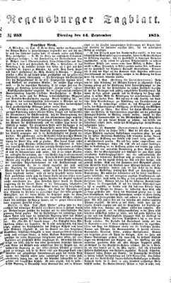 Regensburger Tagblatt Dienstag 14. September 1875