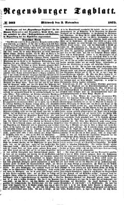 Regensburger Tagblatt Mittwoch 3. November 1875