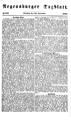 Regensburger Tagblatt Dienstag 23. November 1875