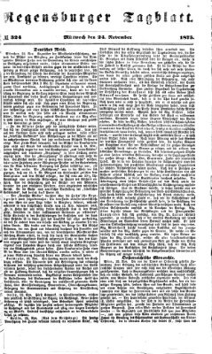 Regensburger Tagblatt Mittwoch 24. November 1875