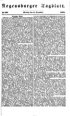 Regensburger Tagblatt Montag 6. Dezember 1875