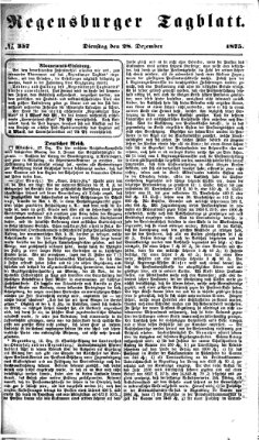 Regensburger Tagblatt Dienstag 28. Dezember 1875
