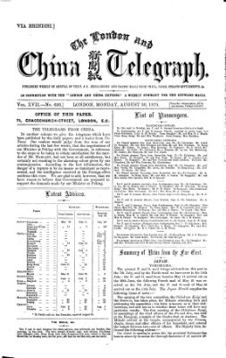 The London and China telegraph Montag 30. August 1875