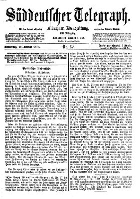 Süddeutscher Telegraph Donnerstag 18. Februar 1875