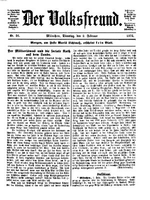 Der Volksfreund Dienstag 2. Februar 1875