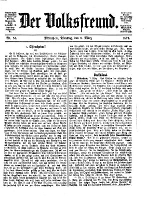 Der Volksfreund Dienstag 9. März 1875