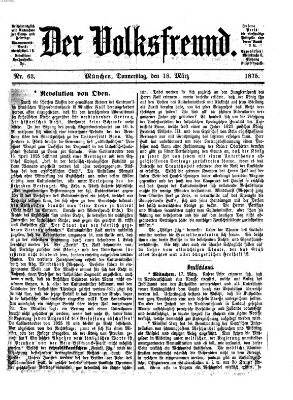 Der Volksfreund Donnerstag 18. März 1875