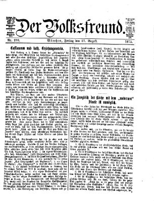 Der Volksfreund Freitag 27. August 1875