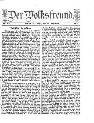 Der Volksfreund Dienstag 14. September 1875
