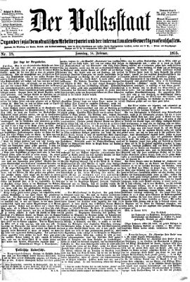 Der Volksstaat Sonntag 14. Februar 1875