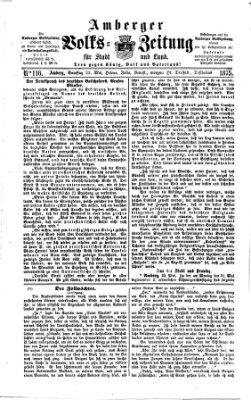 Amberger Volks-Zeitung für Stadt und Land Samstag 22. Mai 1875